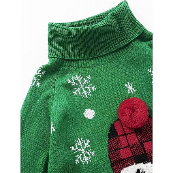 Women's High Neck Ugly Christmas Sweater Dress 