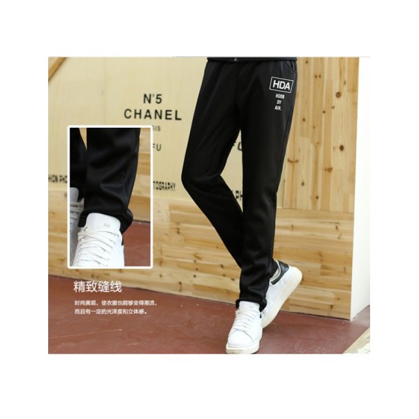 Spring And Autumn New Men’s Casual Sweater Korean Stand Collar Slim Fit Sports Suit Printed Running Baseball Uniform 