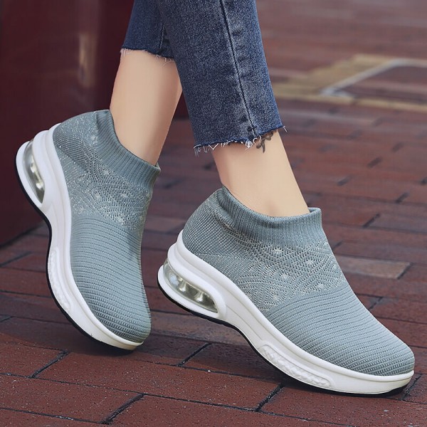 Women Casual Knitted Sports Simplicity Comfortable Running Shoes 