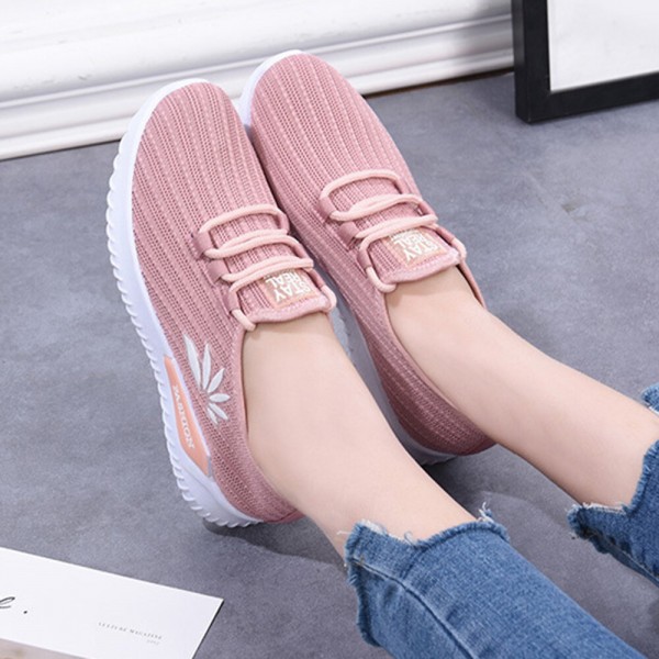 Women Lightweight Comfy Breathable Mesh Slip On Flat Sneakers 