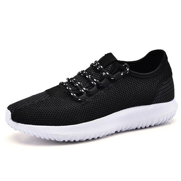 Lace Up Mesh Causal Outdoor Sport Running Breathable Flat Shoes 