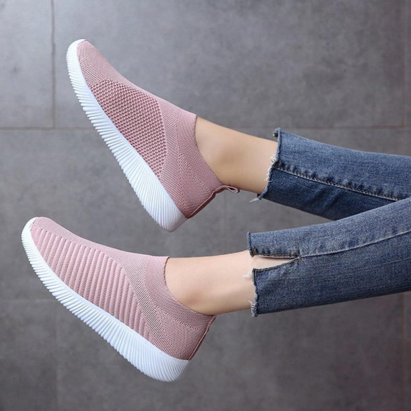 Large Size Women Mesh Outdoor Slip On Sneakers 