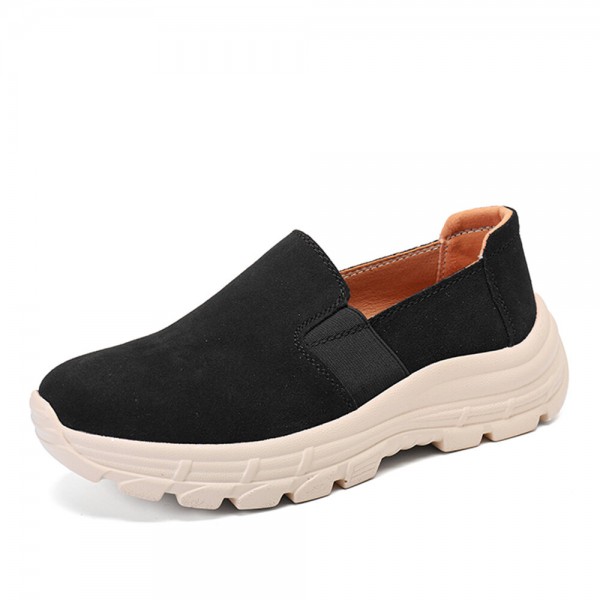 Women Solid Color Casual Slip On Comfortable Sports Walking Shoes 