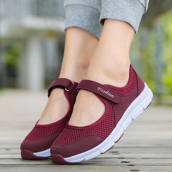 Casual Mesh Light Soft Sole Breathable Outdoor Sport Flats 