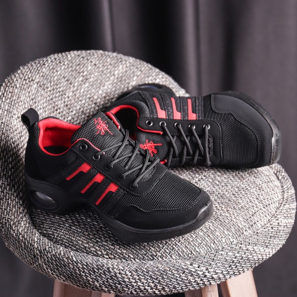 Women Mesh Splicing Suede Lace Up Sport Cushioned Sneakers 