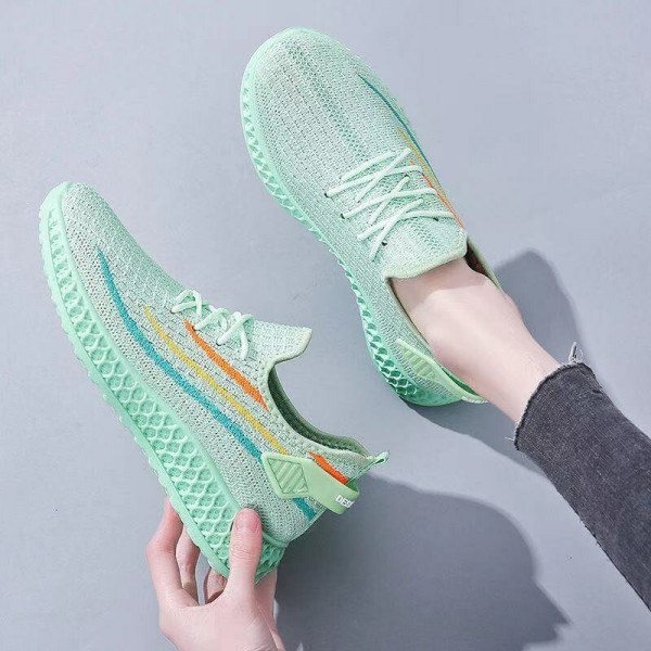 Women Breathable Mesh Rainbow Pattern Running Shoes Casual Sneakers 