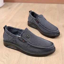 Men Breathable Soft Sole Non Slip Comfy Slip On Old Peking Casual Shoes