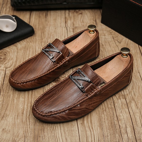 Men Microfiber Leather Breathable Soft Sole Comfy Brief England Style Casual Shoes 